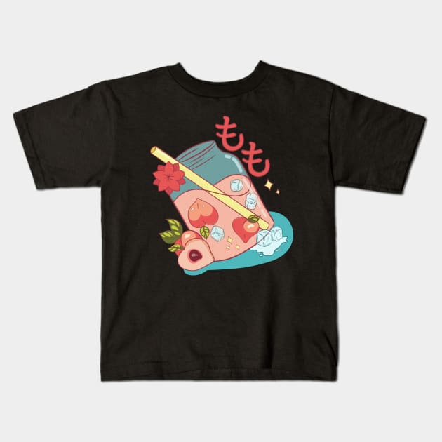 Peach juice Kids T-Shirt by Dr.Bear